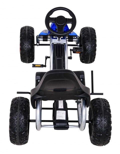 Duży Gokart Strong na pedały dla dzieci Niebieski + Obciążenie 100 kg + Koła EVA + Hamulec ręczny + Sportowy fotel Duży Gokart Strong na pedały dla dzieci Niebieski + Obciążenie 100 kg + Koła EVA + Hamulec ręczny + Sportowy fotel