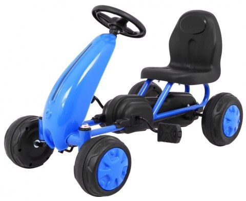Pierwszy Gokart na pedały dla najmłodszych Niebieski + Napęd łańcuchowy + Koła z gumą Pierwszy Gokart na pedały dla najmłodszych Niebieski + Napęd łańcuchowy + Koła z gumą