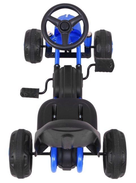 Pierwszy Gokart na pedały dla najmłodszych Niebieski + Napęd łańcuchowy + Koła z gumą Pierwszy Gokart na pedały dla najmłodszych Niebieski + Napęd łańcuchowy + Koła z gumą