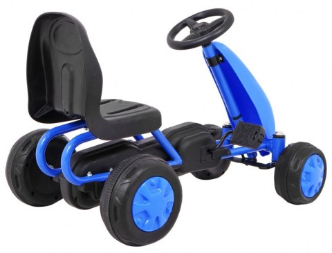 Pierwszy Gokart na pedały dla najmłodszych Niebieski + Napęd łańcuchowy + Koła z gumą Pierwszy Gokart na pedały dla najmłodszych Niebieski + Napęd łańcuchowy + Koła z gumą