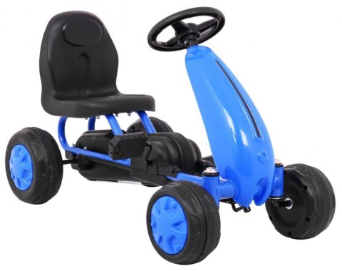 Pierwszy Gokart na pedały dla najmłodszych Niebieski + Napęd łańcuchowy + Koła z gumą Pierwszy Gokart na pedały dla najmłodszych Niebieski + Napęd łańcuchowy + Koła z gumą