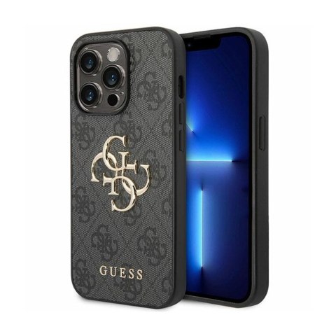 Guess 4G Big Metal Logo - Etui iPhone 15 Pro Max (szary) Guess 4G Big Metal Logo - Etui iPhone 15 Pro Max (szary)