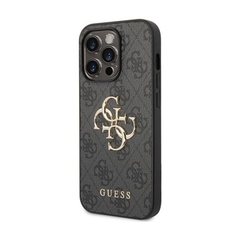 Guess 4G Big Metal Logo - Etui iPhone 15 Pro Max (szary) Guess 4G Big Metal Logo - Etui iPhone 15 Pro Max (szary)