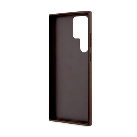Guess 4G Bottom Stripe Metal Logo Collection - Etui Samsung Galaxy S24 Ultra (brązowy) Guess 4G Bottom Stripe Metal Logo Collection - Etui Samsung Galaxy S24 Ultra (brązowy)