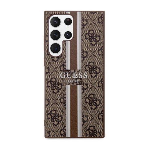 Guess 4G Printed Stripe - Etui Samsung Galaxy S23 Ultra (brązowy) Guess 4G Printed Stripe - Etui Samsung Galaxy S23 Ultra (brązowy)