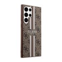 Guess 4G Printed Stripe - Etui Samsung Galaxy S23 Ultra (brązowy)