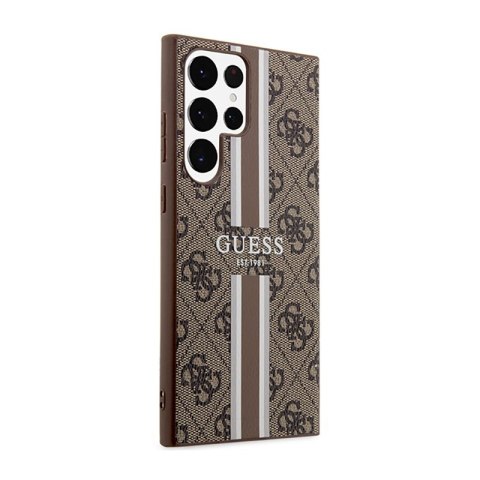 Guess 4G Printed Stripe - Etui Samsung Galaxy S23 Ultra (brązowy) Guess 4G Printed Stripe - Etui Samsung Galaxy S23 Ultra (brązowy)