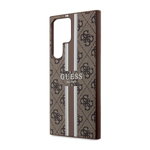 Guess 4G Printed Stripe - Etui Samsung Galaxy S23 Ultra (brązowy) Guess 4G Printed Stripe - Etui Samsung Galaxy S23 Ultra (brązowy)