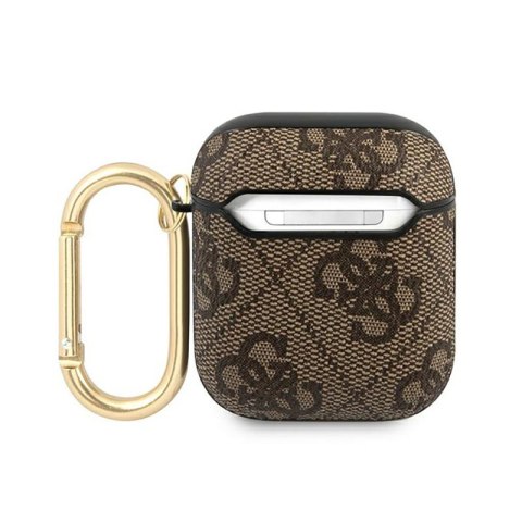 Guess 4G Script Metal Collection- Etui AirPods 1/2 gen (brązowy) Guess 4G Script Metal Collection- Etui AirPods 1/2 gen (brązowy)
