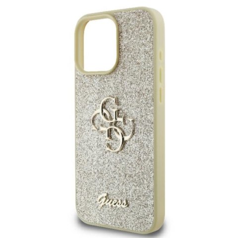 Guess Fixed Glitter Big 4G - Etui iPhone 16 Pro (złoty) Guess Fixed Glitter Big 4G - Etui iPhone 16 Pro (złoty)
