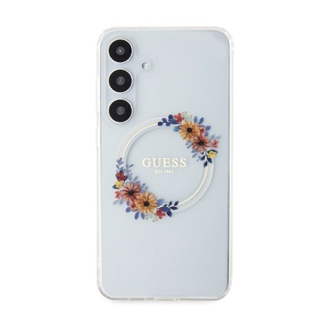 Guess IML Flowers Wreath MagSafe - Etui Samsung Galaxy S24+ (przezroczysty) Guess IML Flowers Wreath MagSafe - Etui Samsung Galaxy S24+ (przezroczysty)