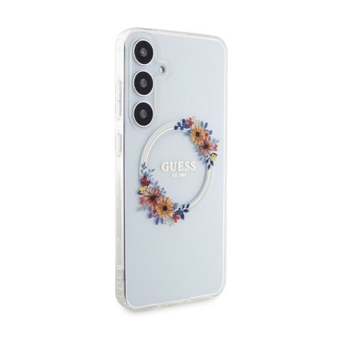 Guess IML Flowers Wreath MagSafe - Etui Samsung Galaxy S24+ (przezroczysty) Guess IML Flowers Wreath MagSafe - Etui Samsung Galaxy S24+ (przezroczysty)