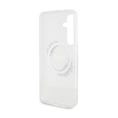 Guess IML Flowers Wreath MagSafe - Etui Samsung Galaxy S24+ (przezroczysty) Guess IML Flowers Wreath MagSafe - Etui Samsung Galaxy S24+ (przezroczysty)