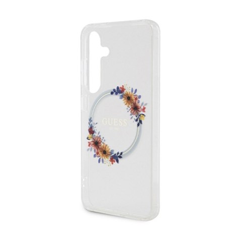 Guess IML Flowers Wreath MagSafe - Etui Samsung Galaxy S24 (przezroczysty) Guess IML Flowers Wreath MagSafe - Etui Samsung Galaxy S24 (przezroczysty)