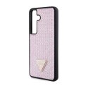 Guess Rhinestone Triangle - Etui Samsung Galaxy S24 (różowy)