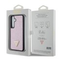 Guess Rhinestone Triangle - Etui Samsung Galaxy S24 (różowy)