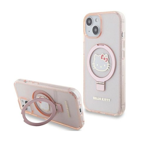 Hello Kitty Ring Stand Glitter Electrop Logo MagSafe - Etui iPhone 15 / 14 / 13 (różowy) Hello Kitty Ring Stand Glitter Electrop Logo MagSafe - Etui iPhone 15 / 14 / 13 (różowy)