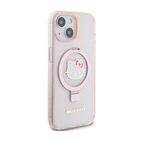 Hello Kitty Ring Stand Glitter Electrop Logo MagSafe - Etui iPhone 15 / 14 / 13 (różowy) Hello Kitty Ring Stand Glitter Electrop Logo MagSafe - Etui iPhone 15 / 14 / 13 (różowy)