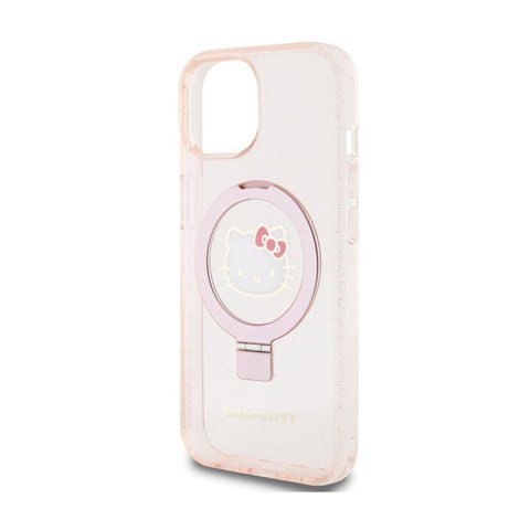 Hello Kitty Ring Stand Glitter Electrop Logo MagSafe - Etui iPhone 15 / 14 / 13 (różowy) Hello Kitty Ring Stand Glitter Electrop Logo MagSafe - Etui iPhone 15 / 14 / 13 (różowy)
