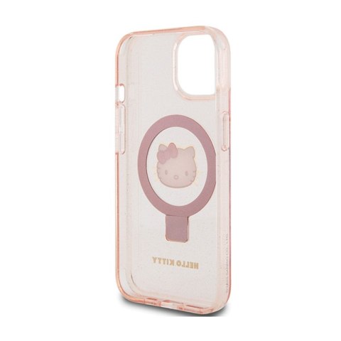 Hello Kitty Ring Stand Glitter Electrop Logo MagSafe - Etui iPhone 15 / 14 / 13 (różowy) Hello Kitty Ring Stand Glitter Electrop Logo MagSafe - Etui iPhone 15 / 14 / 13 (różowy)