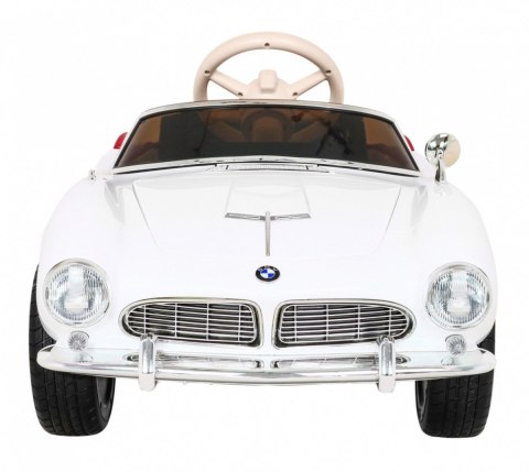 Autko BMW 507 Retro elektryczne dla dzieci Biały + Audio LED + Pilot + Ekoskóra + EVA + Wolny Start Autko BMW 507 Retro elektryczne dla dzieci Biały + Audio LED + Pilot + Ekoskóra + EVA + Wolny Start