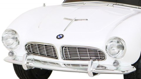 Autko BMW 507 Retro elektryczne dla dzieci Biały + Audio LED + Pilot + Ekoskóra + EVA + Wolny Start Autko BMW 507 Retro elektryczne dla dzieci Biały + Audio LED + Pilot + Ekoskóra + EVA + Wolny Start