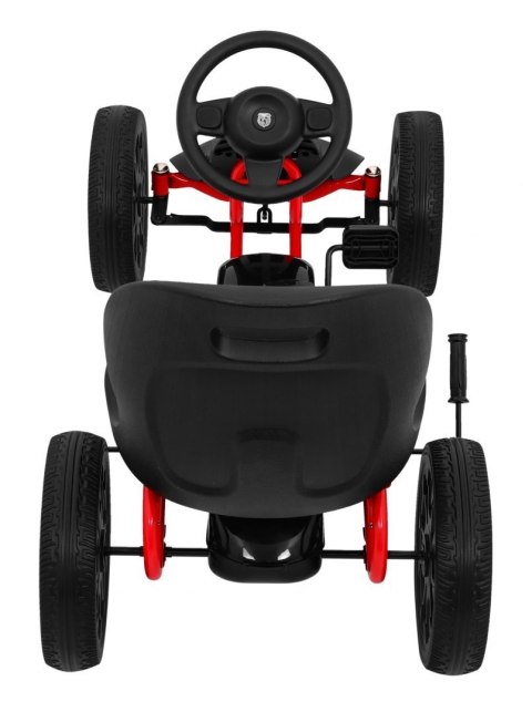 Gokart ABARTH na pedały dla dzieci Czarny + Koła EVA + Hamulec ręczny + Wolny bieg Gokart ABARTH na pedały dla dzieci Czarny + Koła EVA + Hamulec ręczny + Wolny bieg