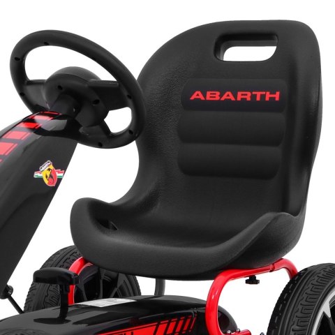 Gokart ABARTH na pedały dla dzieci Czarny + Koła EVA + Hamulec ręczny + Wolny bieg Gokart ABARTH na pedały dla dzieci Czarny + Koła EVA + Hamulec ręczny + Wolny bieg
