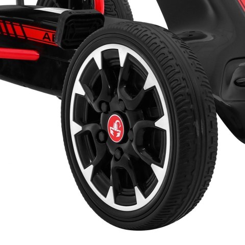 Gokart ABARTH na pedały dla dzieci Czarny + Koła EVA + Hamulec ręczny + Wolny bieg Gokart ABARTH na pedały dla dzieci Czarny + Koła EVA + Hamulec ręczny + Wolny bieg