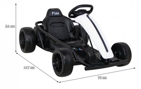 Gokart FX1 Drift Master na akumulator dla dzieci Biały + Funkcja Driftu + Koła EVA Gokart FX1 Drift Master na akumulator dla dzieci Biały + Funkcja Driftu + Koła EVA