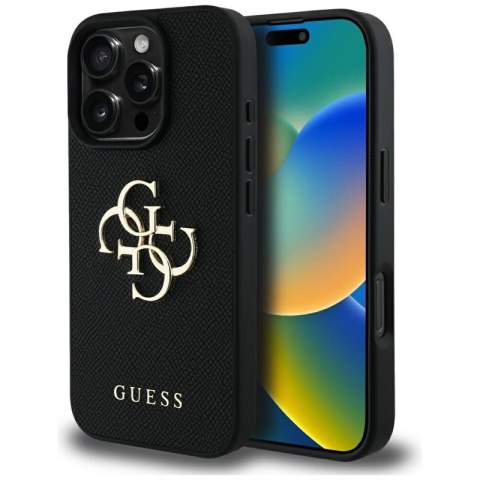 Guess Grained Big 4G Logo Small Classic Logo - Etui do iPhone 16 Pro Max (czarny) Guess Grained Big 4G Logo Small Classic Logo - Etui do iPhone 16 Pro Max (czarny)