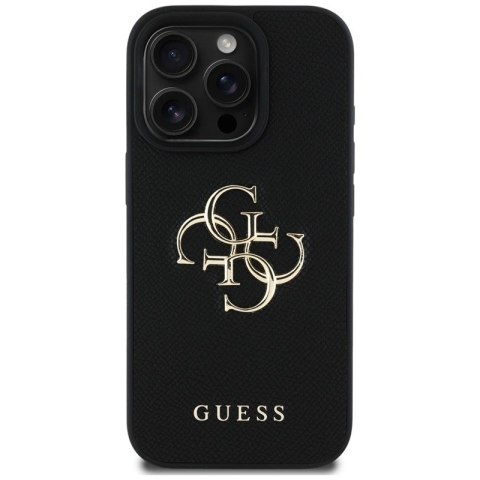 Guess Grained Big 4G Logo Small Classic Logo - Etui do iPhone 16 Pro Max (czarny) Guess Grained Big 4G Logo Small Classic Logo - Etui do iPhone 16 Pro Max (czarny)