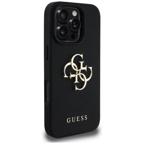 Guess Grained Big 4G Logo Small Classic Logo - Etui do iPhone 16 Pro Max (czarny) Guess Grained Big 4G Logo Small Classic Logo - Etui do iPhone 16 Pro Max (czarny)
