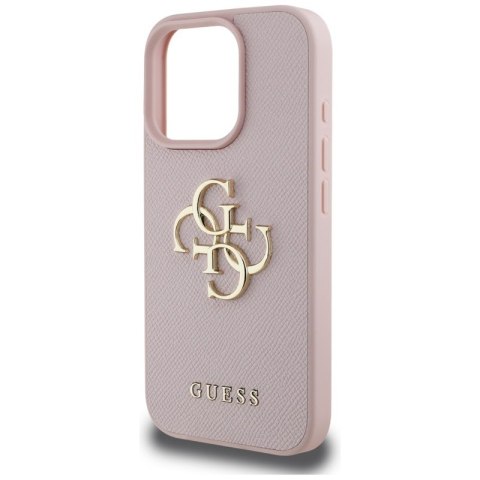 Guess Grained Big 4G Logo Small Classic Logo - Etui do iPhone 16 Pro Max (różowy) Guess Grained Big 4G Logo Small Classic Logo - Etui do iPhone 16 Pro Max (różowy)