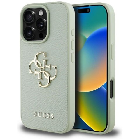 Guess Grained Big 4G Logo Small Classic Logo - Etui do iPhone 16 Pro Max (zielony) Guess Grained Big 4G Logo Small Classic Logo - Etui do iPhone 16 Pro Max (zielony)