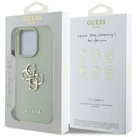 Guess Grained Big 4G Logo Small Classic Logo - Etui do iPhone 16 Pro Max (zielony) Guess Grained Big 4G Logo Small Classic Logo - Etui do iPhone 16 Pro Max (zielony)