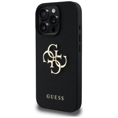 Guess Grained Big 4G Logo Small Classic Logo - Etui do iPhone 16 Pro (czarny) Guess Grained Big 4G Logo Small Classic Logo - Etui do iPhone 16 Pro (czarny)