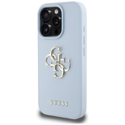 Guess Grained Big 4G Logo Small Classic Logo - Etui do iPhone 16 Pro (niebieski) Guess Grained Big 4G Logo Small Classic Logo - Etui do iPhone 16 Pro (niebieski)