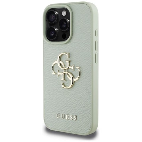 Guess Grained Big 4G Logo Small Classic Logo - Etui do iPhone 16 Pro (zielony) Guess Grained Big 4G Logo Small Classic Logo - Etui do iPhone 16 Pro (zielony)