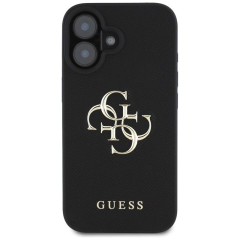Guess Grained Big 4G Logo Small Classic Logo - Etui do iPhone 16 (czarny) Guess Grained Big 4G Logo Small Classic Logo - Etui do iPhone 16 (czarny)