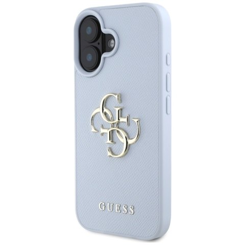 Guess Grained Big 4G Logo Small Classic Logo - Etui do iPhone 16 (niebieski) Guess Grained Big 4G Logo Small Classic Logo - Etui do iPhone 16 (niebieski)