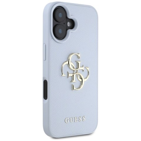 Guess Grained Big 4G Logo Small Classic Logo - Etui do iPhone 16 (niebieski) Guess Grained Big 4G Logo Small Classic Logo - Etui do iPhone 16 (niebieski)