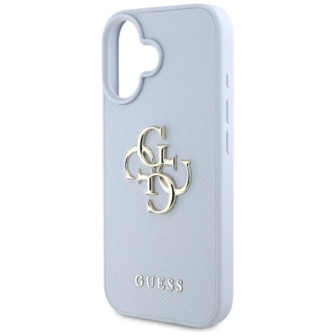 Guess Grained Big 4G Logo Small Classic Logo - Etui do iPhone 16 (niebieski) Guess Grained Big 4G Logo Small Classic Logo - Etui do iPhone 16 (niebieski)