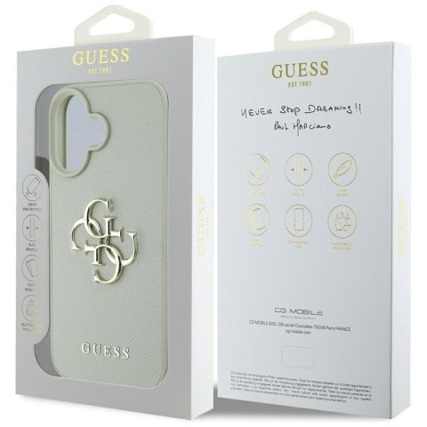 Guess Grained Big 4G Logo Small Classic Logo - Etui do iPhone 16 (zielony) Guess Grained Big 4G Logo Small Classic Logo - Etui do iPhone 16 (zielony)