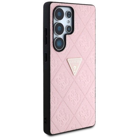 Guess Hot Stamp 4G Pattern Triangle Metal Logo - Etui Samsung Galaxy S25 Ultra (różowy) Guess Hot Stamp 4G Pattern Triangle Metal Logo - Etui Samsung Galaxy S25 Ultra (różowy)