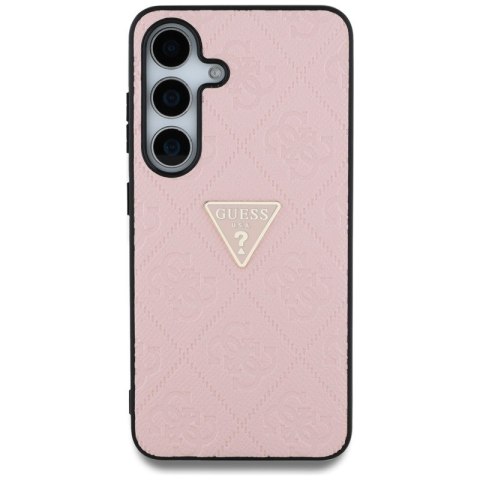 Guess Hot Stamp 4G Pattern Triangle Metal Logo - Etui do Samsung Galaxy S25 (różowy) Guess Hot Stamp 4G Pattern Triangle Metal Logo - Etui do Samsung Galaxy S25 (różowy)