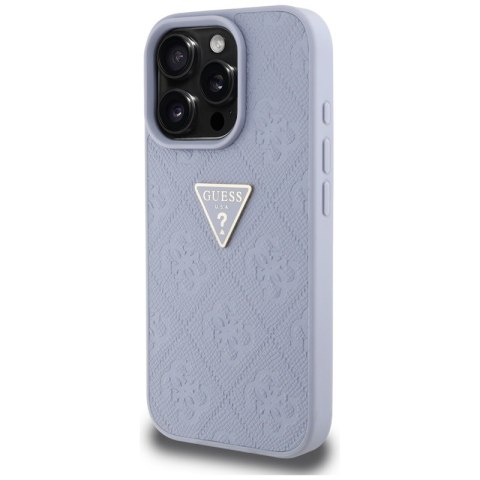 Guess Hot Stamp 4G Pattern Triangle Metal Logo - Etui do iPhone 16 Pro Max (fioletowy) Guess Hot Stamp 4G Pattern Triangle Metal Logo - Etui do iPhone 16 Pro Max (fioletowy)