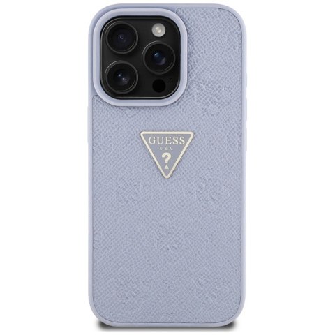 Guess Hot Stamp 4G Pattern Triangle Metal Logo - Etui do iPhone 16 Pro Max (fioletowy) Guess Hot Stamp 4G Pattern Triangle Metal Logo - Etui do iPhone 16 Pro Max (fioletowy)
