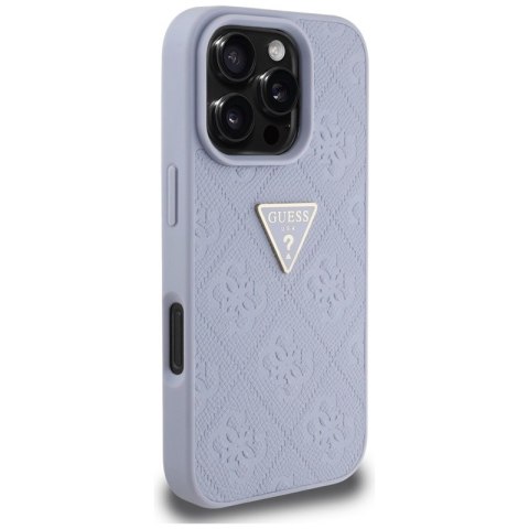 Guess Hot Stamp 4G Pattern Triangle Metal Logo - Etui do iPhone 16 Pro Max (fioletowy) Guess Hot Stamp 4G Pattern Triangle Metal Logo - Etui do iPhone 16 Pro Max (fioletowy)