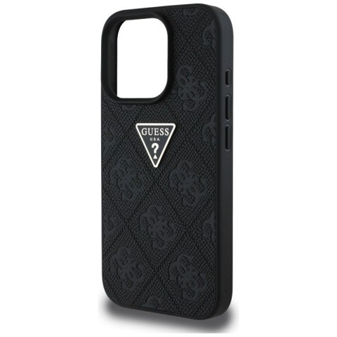 Guess Hot Stamp 4G Pattern Triangle Metal Logo - Etui do iPhone 16 Pro (czarny) Guess Hot Stamp 4G Pattern Triangle Metal Logo - Etui do iPhone 16 Pro (czarny)